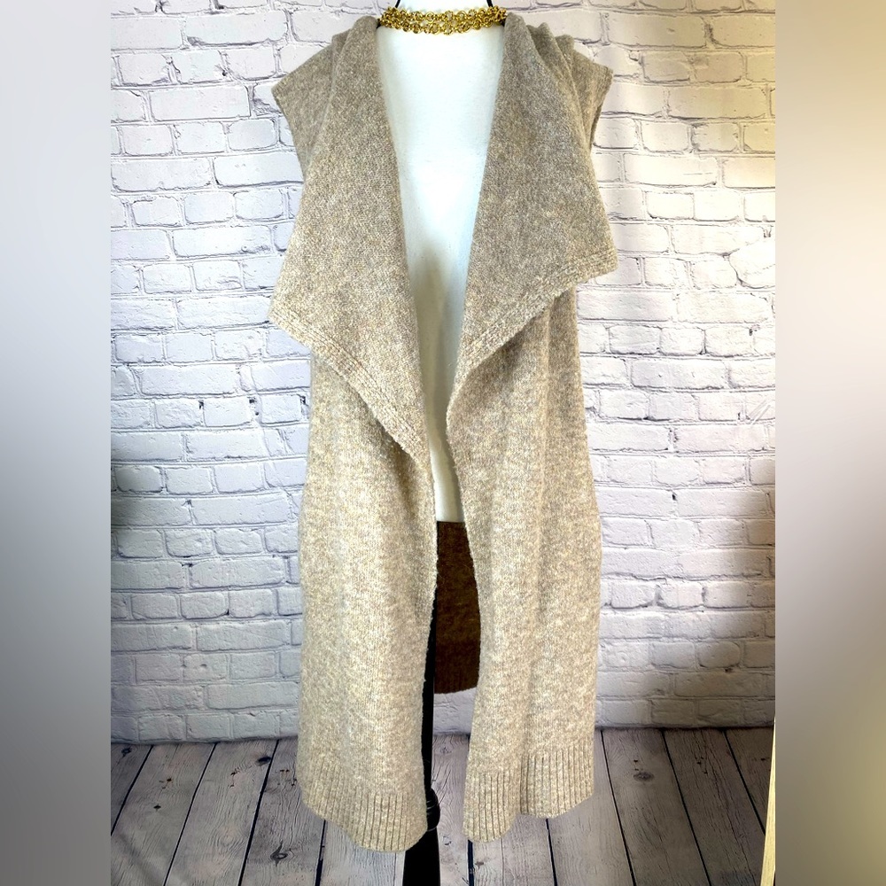 Cato Neutral Duster Cardigan Sweater w/Pockets  size Small